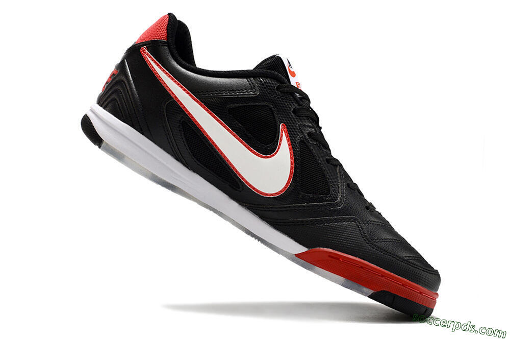 Supre x Nike SB Gato IC Low-Tops Football Shoes - Black/White/Red 4