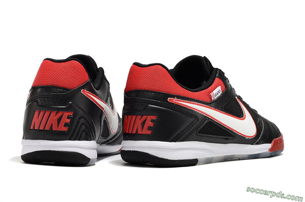 Supre x Nike SB Gato IC Low-Tops Football Shoes - Black/White/Red 6