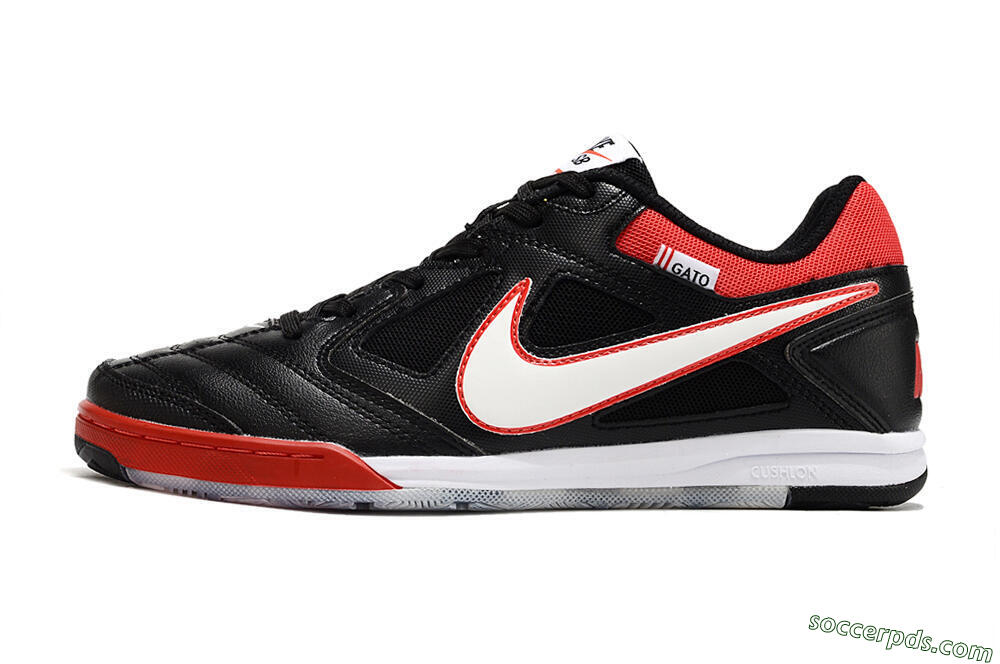 Supre x Nike SB Gato IC Low-Tops Football Shoes - Black/White/Red 2