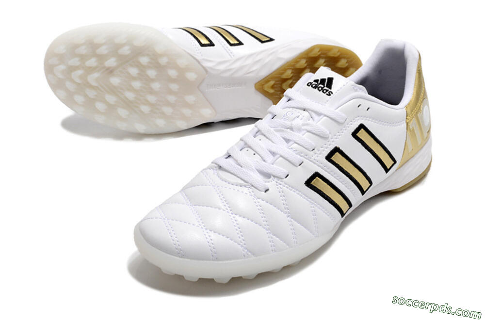Adidas AdiPure Limited Edition 11PRO TK TF Low-Tops Football Shoes - White/Yellow/Gold 3