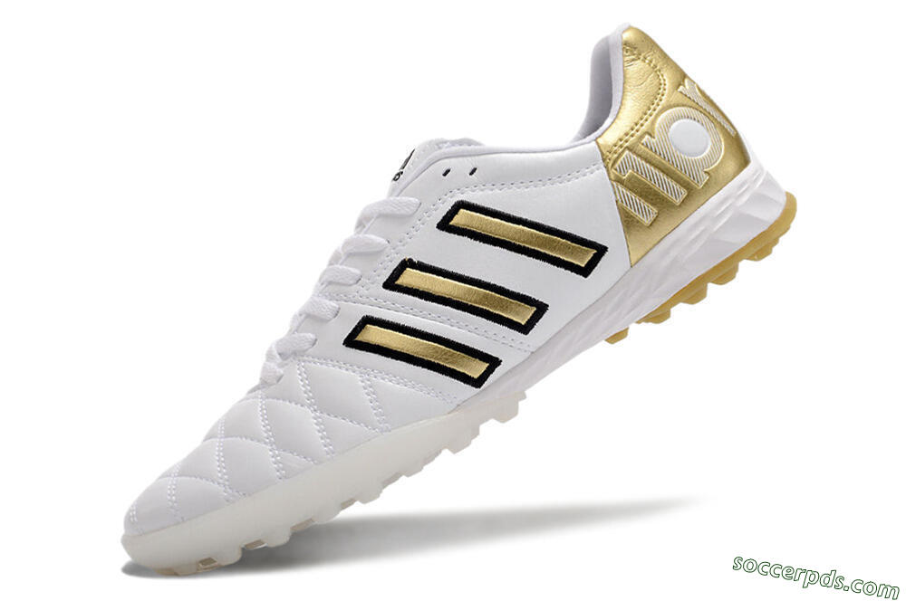 Adidas AdiPure Limited Edition 11PRO TK TF Low-Tops Football Shoes - White/Yellow/Gold 5