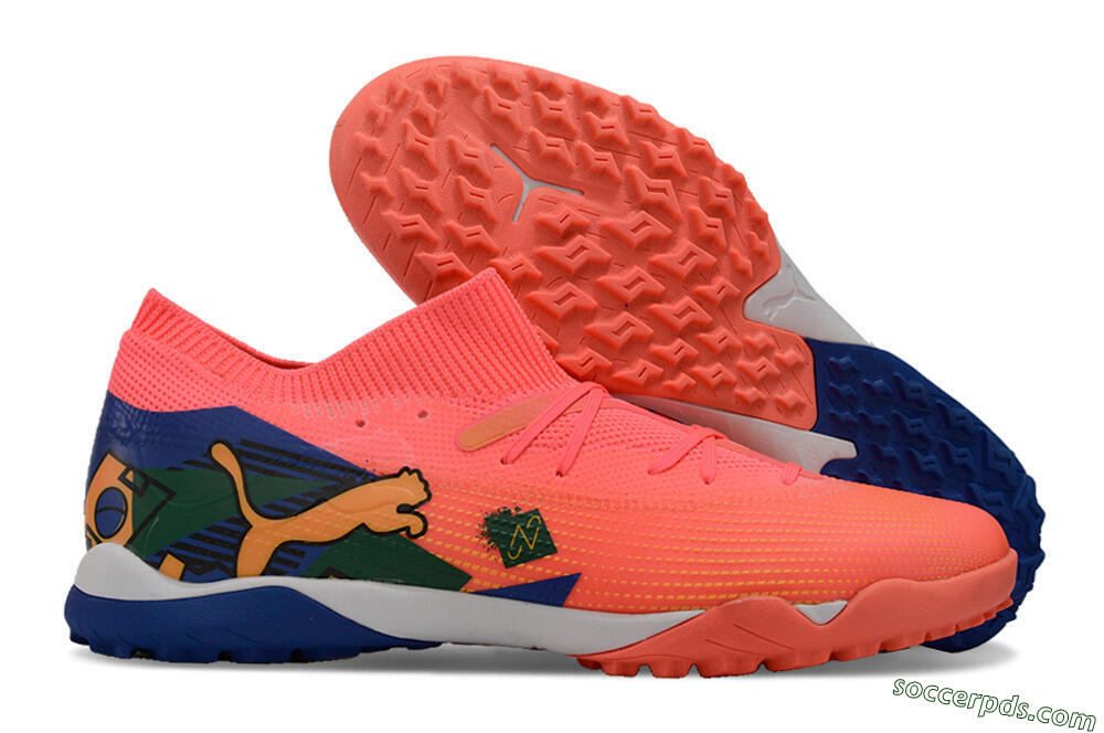 Puma Future Ultimate TF Low-Tops Football Shoes - Red/Yellow/Blue/Green 1