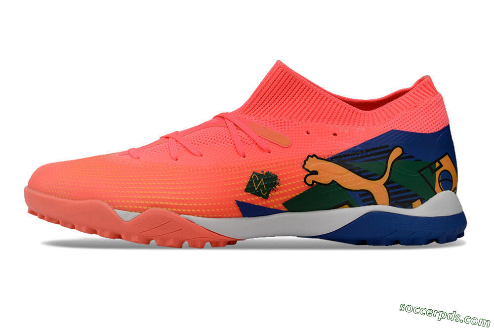 Puma Future Ultimate TF Low-Tops Football Shoes - Red/Yellow/Blue/Green 2