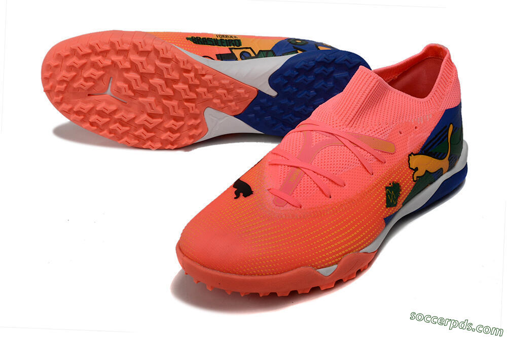 Puma Future Ultimate TF Low-Tops Football Shoes - Red/Yellow/Blue/Green 3
