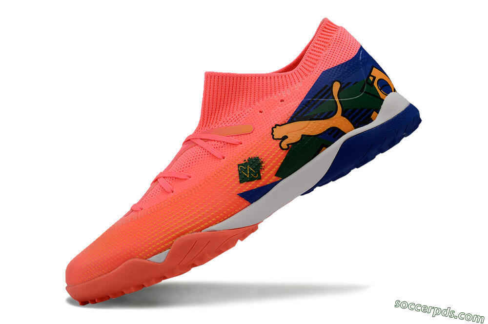 Puma Future Ultimate TF Low-Tops Football Shoes - Red/Yellow/Blue/Green 5