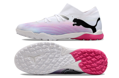 Puma Future Ultimate TF Low-Tops Football Shoes - White/Pink/Blue/Black