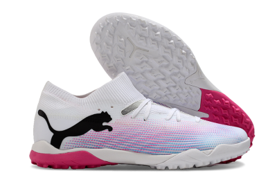 Puma Future Ultimate TF Low-Tops Football Shoes - White/Pink/Blue/Black