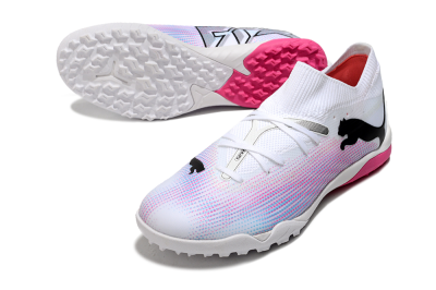 Puma Future Ultimate TF Low-Tops Football Shoes - White/Pink/Blue/Black