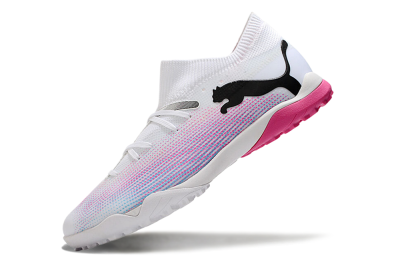 Puma Future Ultimate TF Low-Tops Football Shoes - White/Pink/Blue/Black