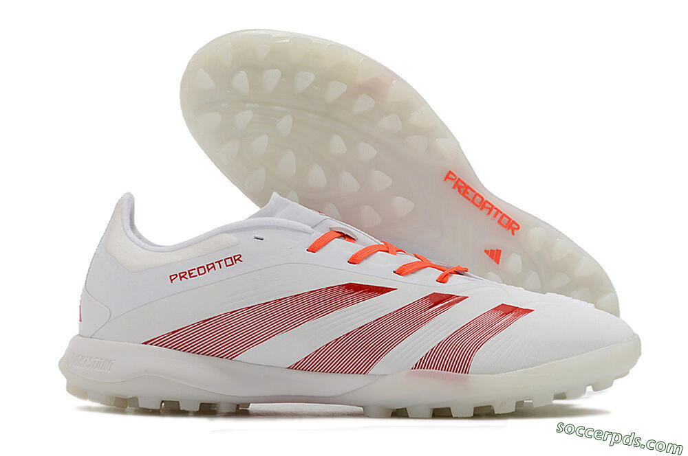 Adidas Predator 24 Elite TF Low-Tops Football Shoes - White/Red 1