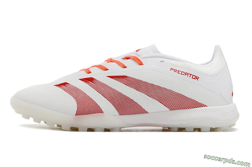Adidas Predator 24 Elite TF Low-Tops Football Shoes - White/Red 2