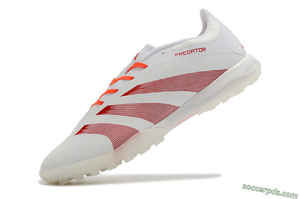 Adidas Predator 24 Elite TF Low-Tops Football Shoes - White/Red 5