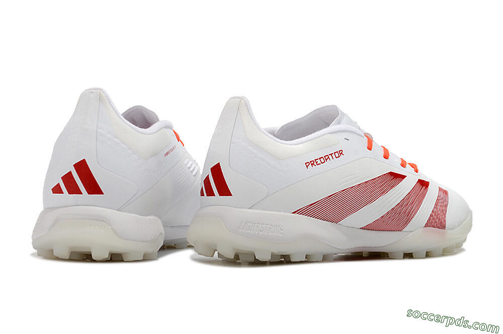 Adidas Predator 24 Elite TF Low-Tops Football Shoes - White/Red 6