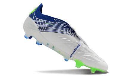 Adidas Predator Elite Foldover Tongue FG Low-Tops Football Boots - White/Blue/Green
