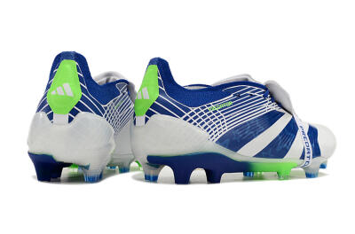 Adidas Predator Elite Foldover Tongue FG Low-Tops Football Boots - White/Blue/Green