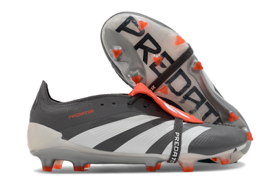 Adidas Predator Elite Foldover Tongue FG Low-Tops Football Boots - Grey/Red/White