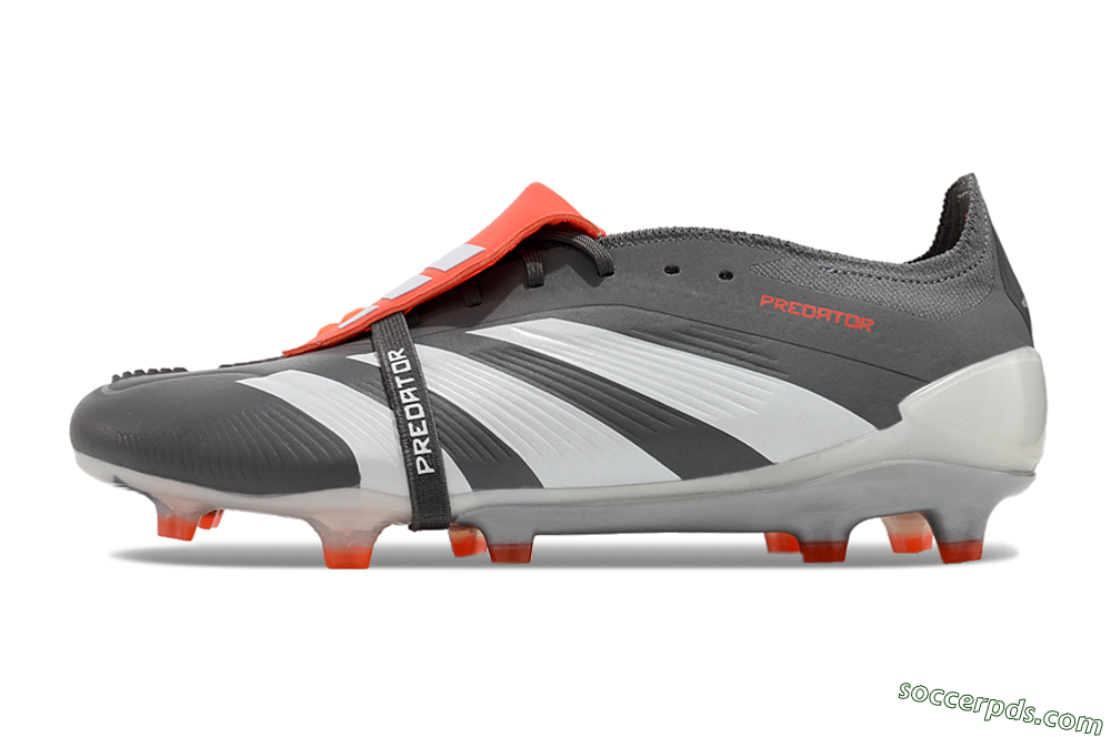 Adidas Predator Elite Foldover Tongue FG Low-Tops Football Boots - Grey/Red/White 2