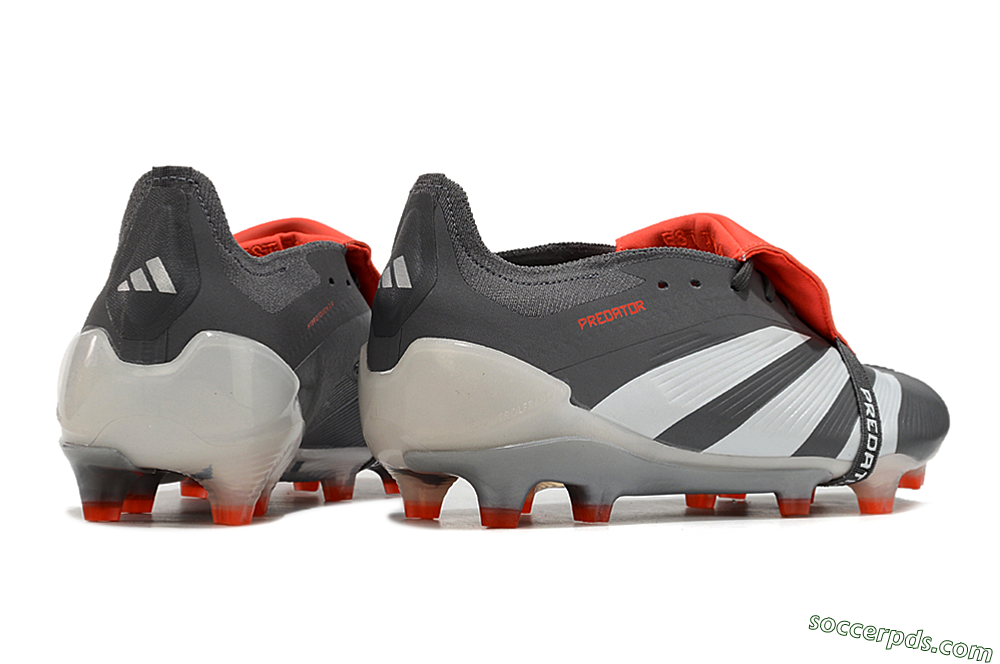 Adidas Predator Elite Foldover Tongue FG Low-Tops Football Boots - Grey/Red/White 6