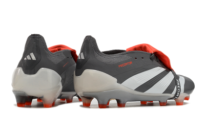 Adidas Predator Elite Foldover Tongue FG Low-Tops Football Boots - Grey/Red/White