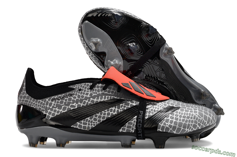 Adidas Predator Elite Foldover Tongue FG Low-Tops Football Boots - Silver/Black/Red 1