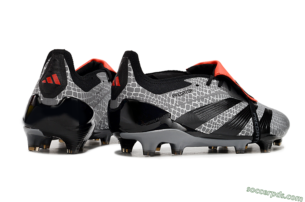 Adidas Predator Elite Foldover Tongue FG Low-Tops Football Boots - Silver/Black/Red 6