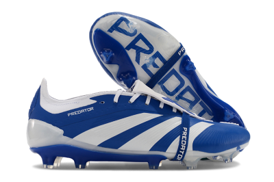 Adidas Predator Elite Foldover Tongue FG Low-Tops Football Boots - Blue/white/Beige
