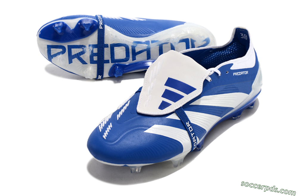 Adidas Predator Elite Foldover Tongue FG Low-Tops Football Boots - Blue/white/Beige 3