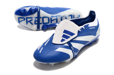 Adidas Predator Elite Foldover Tongue FG Low-Tops Football Boots - Blue/white/Beige