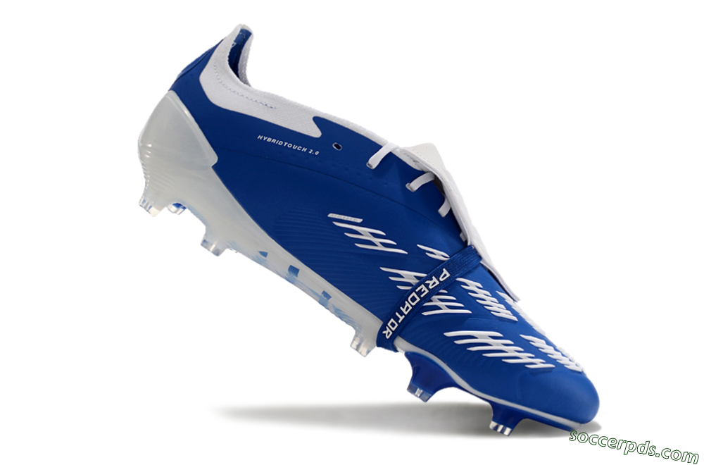Adidas Predator Elite Foldover Tongue FG Low-Tops Football Boots - Blue/white/Beige 4