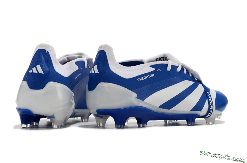 Adidas Predator Elite Foldover Tongue FG Low-Tops Football Boots - Blue/white/Beige 6