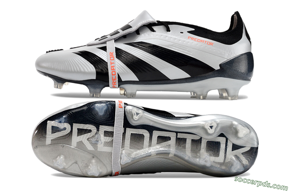 Adidas Predator Elite Foldover Tongue FG Low-Tops Football Boots - Silver/Black/Red 0