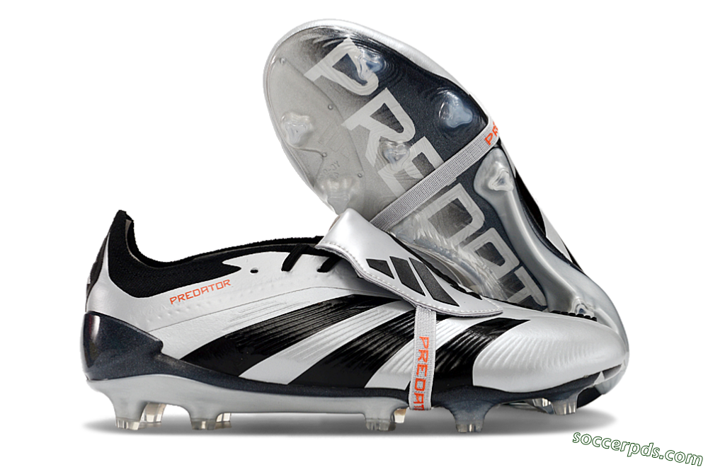 Adidas Predator Elite Foldover Tongue FG Low-Tops Football Boots - Silver/Black/Red 1