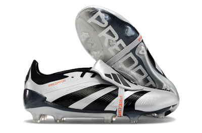 Adidas Predator Elite Foldover Tongue FG Low-Tops Football Boots - Silver/Black/Red