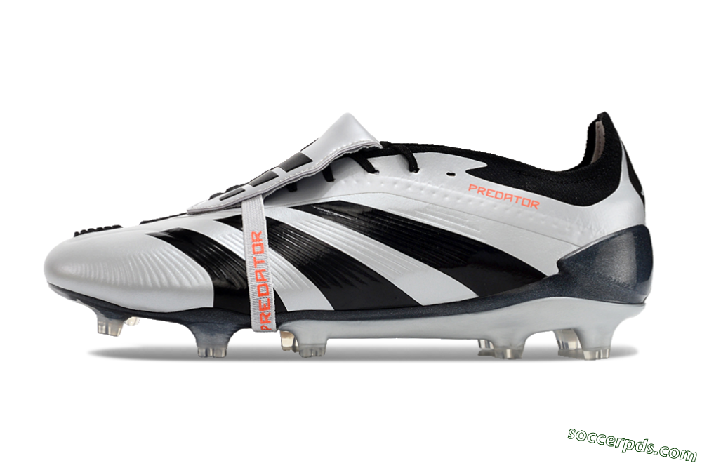 Adidas Predator Elite Foldover Tongue FG Low-Tops Football Boots - Silver/Black/Red 2