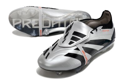 Adidas Predator Elite Foldover Tongue FG Low-Tops Football Boots - Silver/Black/Red