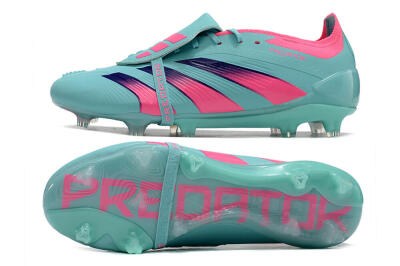Adidas Predator Elite Foldover Tongue FG Low-Tops Football Boots - Jade/Red/Pink
