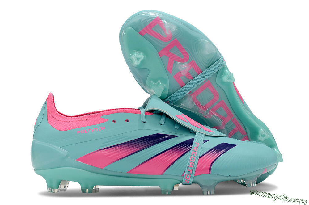 Adidas Predator Elite Foldover Tongue FG Low-Tops Football Boots - Jade/Red/Pink 1