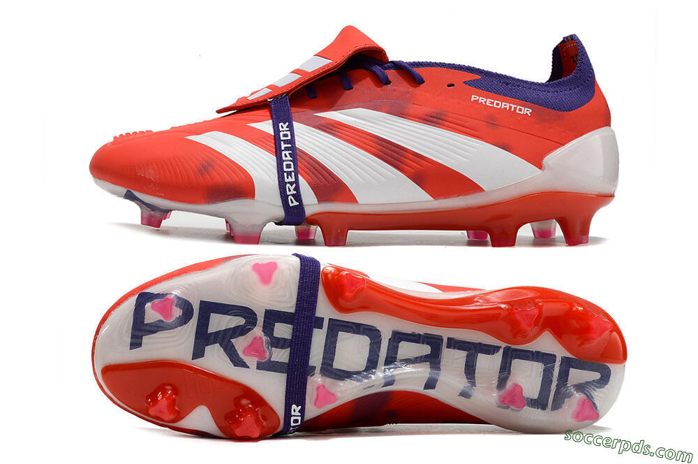 Adidas Predator Elite Foldover Tongue FG Low-Tops Football Boots - Red/White/Black 0