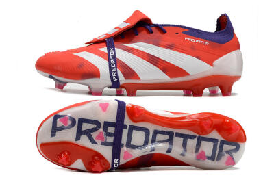 Adidas Predator Elite Foldover Tongue FG Low-Tops Football Boots - Red/White/Black