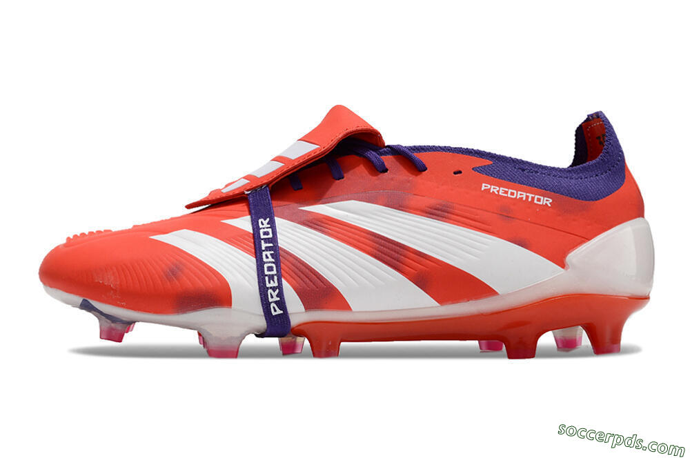 Adidas Predator Elite Foldover Tongue FG Low-Tops Football Boots - Red/White/Black 2