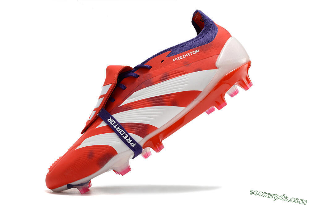 Adidas Predator Elite Foldover Tongue FG Low-Tops Football Boots - Red/White/Black 5