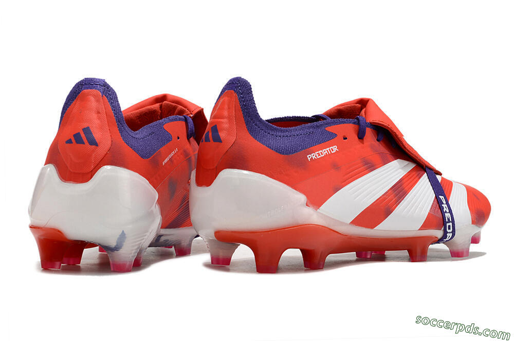 Adidas Predator Elite Foldover Tongue FG Low-Tops Football Boots - Red/White/Black 6