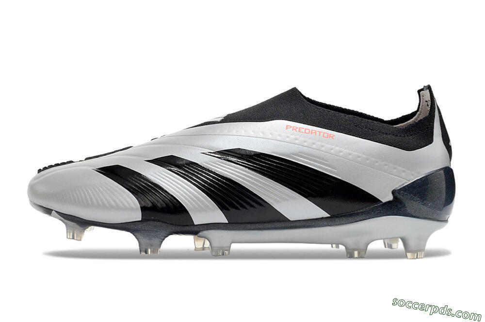 Adidas Predator Accuracy+ Laceless FG High-Tops Football Boots - Silver/Black 2