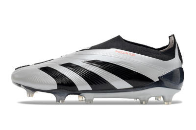Adidas Predator Accuracy+ Laceless FG High-Tops Football Boots - Silver/Black