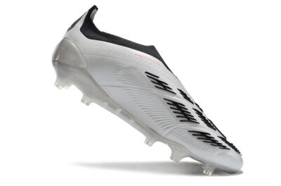 Adidas Predator Accuracy+ Laceless FG High-Tops Football Boots - Silver/Black