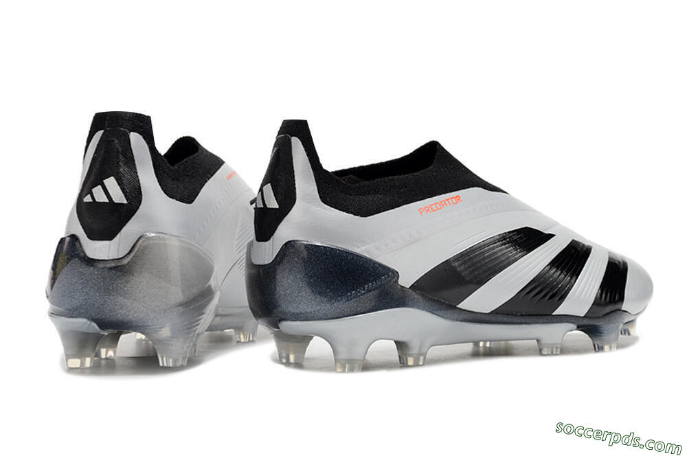 Adidas Predator Accuracy+ Laceless FG High-Tops Football Boots - Silver/Black 6