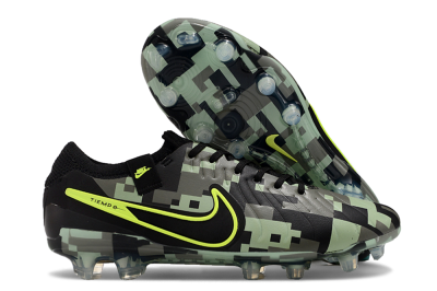 Nike Tiempo Legend 10 Elite FG Low-Tops Football Boots - Black/Yellow/Camo