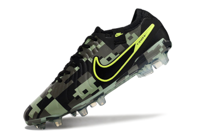 Nike Tiempo Legend 10 Elite FG Low-Tops Football Boots - Black/Yellow/Camo