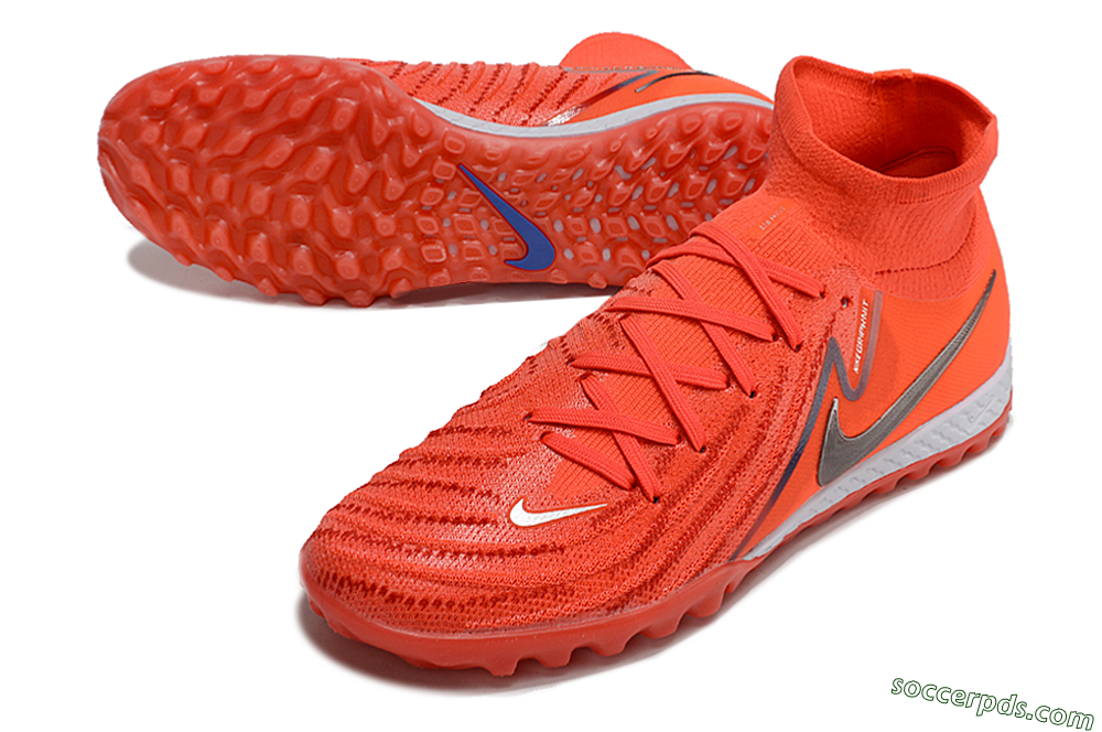 Nike Phantom Luna 2 Elite TF High-Tops Football Shoes - Red/Black/Blue/White 3