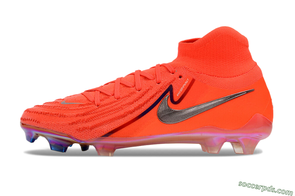 Nike Phantom Luna Elite FG High-Tops Football Boots - Red/Black/Gold 2